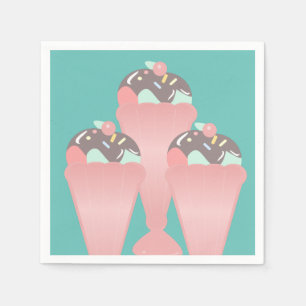 Sundae Cup Diner Birthday Party Napkins