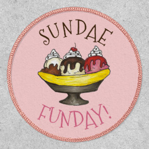 SUNDAE FUNDAY Banana Split Ice Cream Social Patch