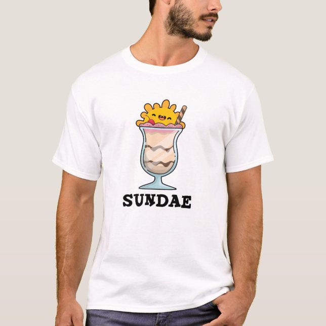 Sundae Funny Sunday Ice Cream Pun  T-Shirt (Front)