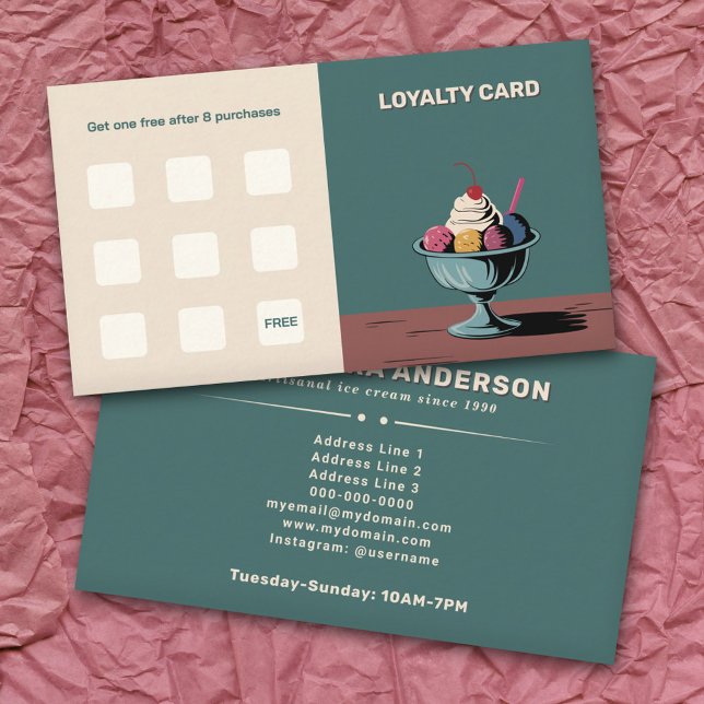 Sundae - Ice Cream Parlor Loyalty Card (Sundae - Ice Cream Parlor Loyalty Card)