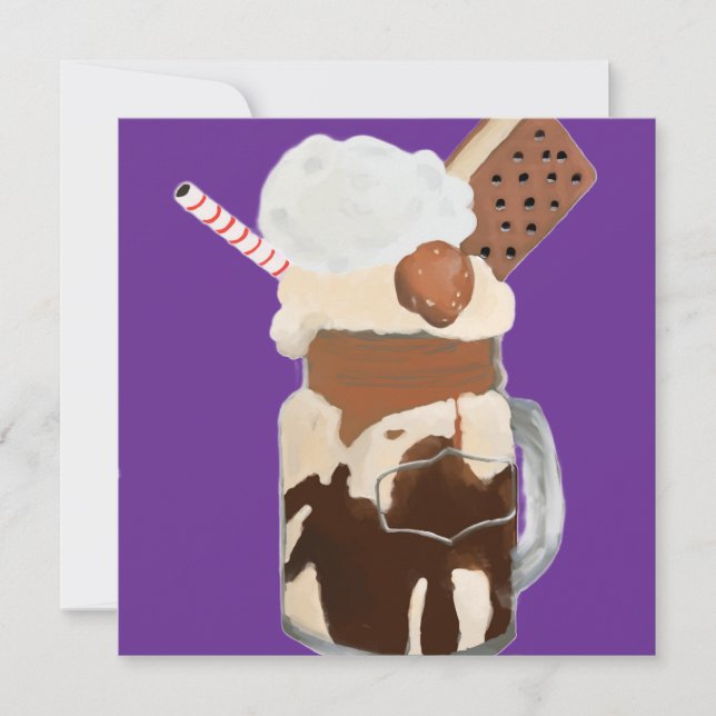 Sundae Ice Creams Fun Desserts Invitation (Front)