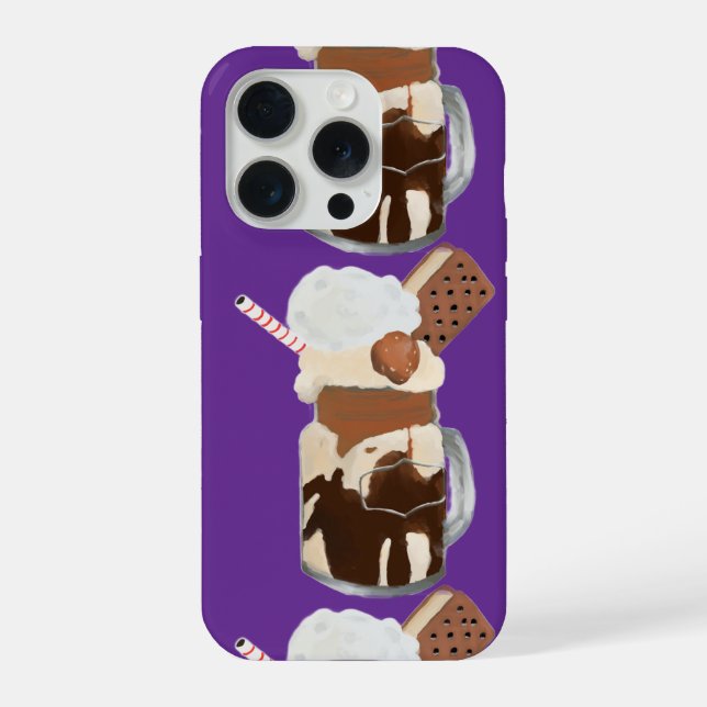 Sundae Ice Creams Fun Desserts iPhone Case (Back)