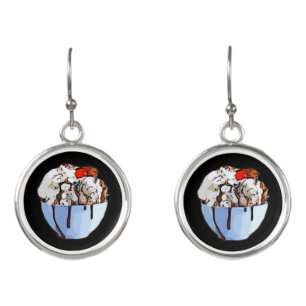 Sundae in a bowl earrings