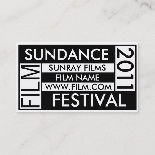 SUNDANCE FILM FESTIVAL 2011 BUSINESS CARD