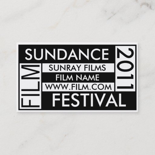 Customizable SUNDANCE FILM FESTIVAL 2011 BUSINESS CARD