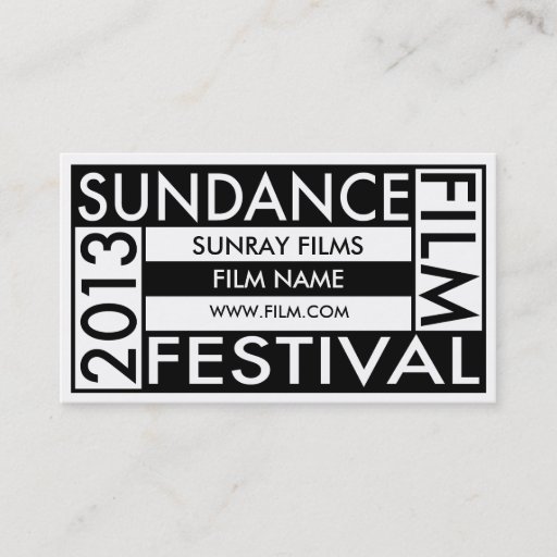 Customizable Sundance Film Festival 2013 Business Card