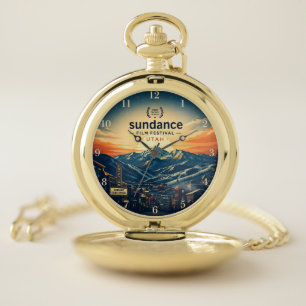 Sundance Film Festival Utah Mountain Cinema Pocket Watch