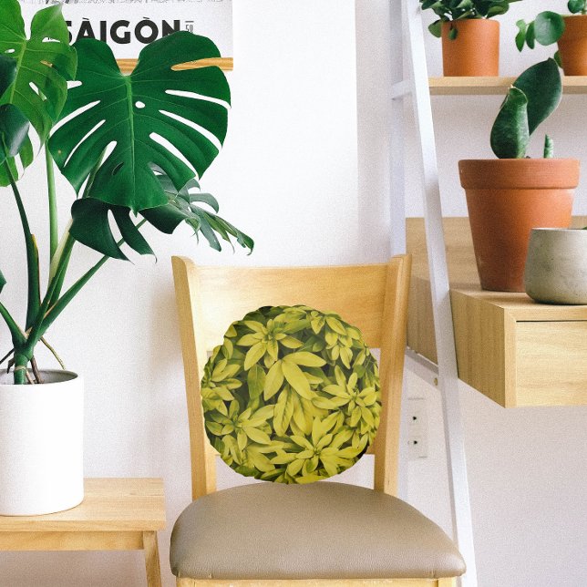 Sundance Mexican Orange Plant Floral Round Pillow (In Situ Chair)