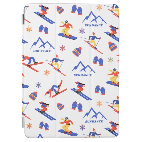 Sundance Mountain Idaho Ski Snowboard Pattern iPad Air Cover