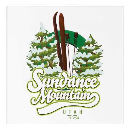 Sundance Mountain Utah Ski logo Acrylic Print