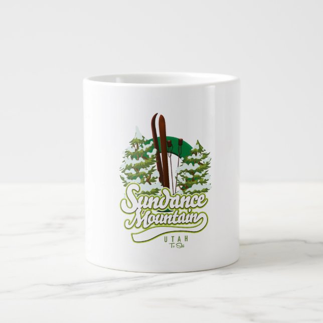 Sundance Mountain Utah Ski logo Giant Coffee Mug (Front)