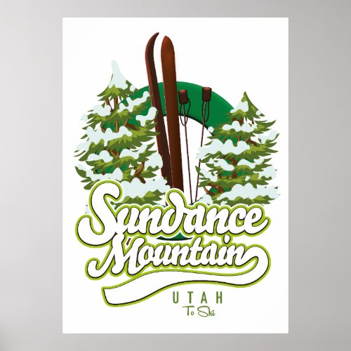 Sundance Mountain Utah Ski logo Poster