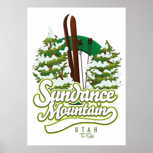 Sundance Mountain Utah Ski logo Poster (Front)
