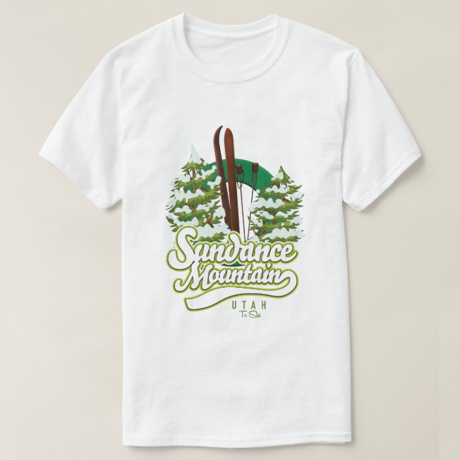 Sundance Mountain Utah Ski logo T-Shirt (Design Front)