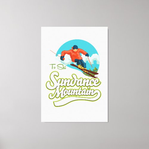 Sundance Mountains ski logo Canvas Print