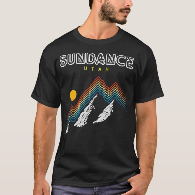 Sundance Utah  USA hiking and climbing 1980s T-Shirt (Front)