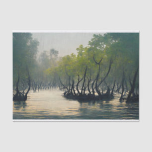Sundarbans Mangrove Forest River Trees Tissue Paper