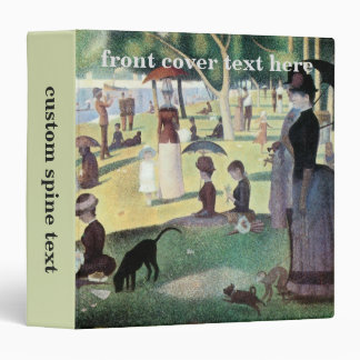 Sunday Afternoon, Island La Grande Jatte by Seurat 3 Ring Binder