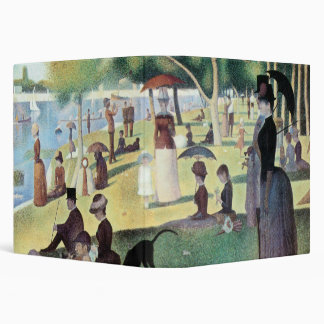 Sunday Afternoon, Island La Grande Jatte by Seurat 3 Ring Binder