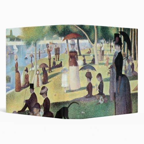 Sunday Afternoon Island La Grande Jatte by Seurat 3 Ring Binder