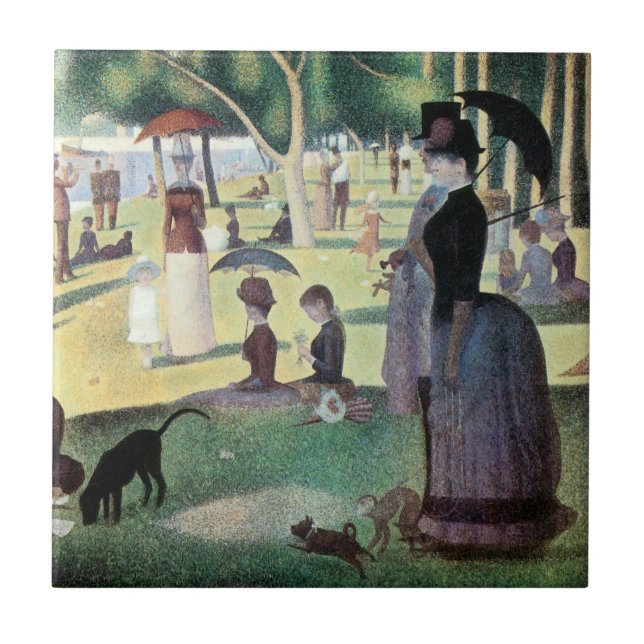 Sunday Afternoon, Island La Grande Jatte by Seurat Ceramic Tile (Front)