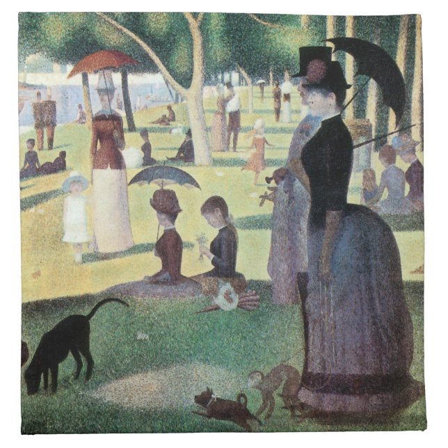 Sunday Afternoon, Island La Grande Jatte by Seurat Cloth Napkin (Front)