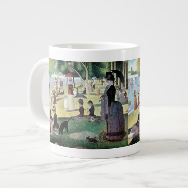 Sunday Afternoon, Island La Grande Jatte by Seurat Giant Coffee Mug (Front Left)