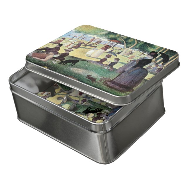 Sunday Afternoon, Island La Grande Jatte by Seurat Jigsaw Puzzle (Lid Open)