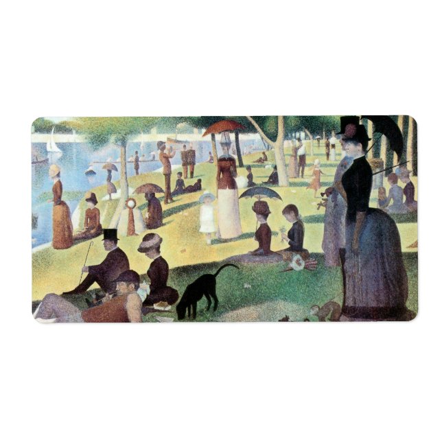 Sunday Afternoon, Island La Grande Jatte by Seurat Label (Front)