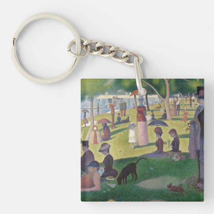 Sunday Afternoon on the Island of La Grande Jatte Square Acrylic Keychain