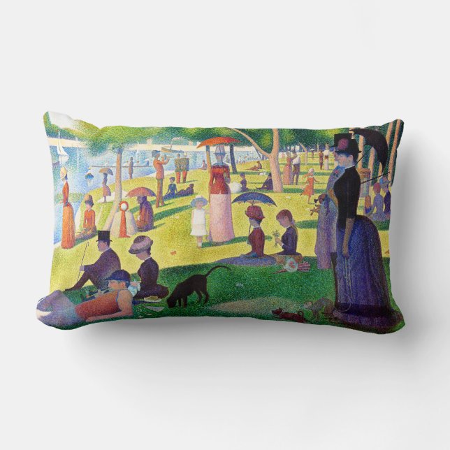 Sunday Afternoon On The Island Of La Grande Jatte Lumbar Pillow (Front)