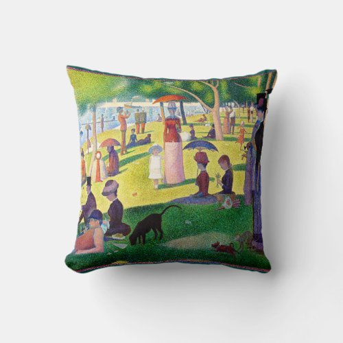 Sunday Afternoon On The Island Of La Grande Jatte Throw Pillow