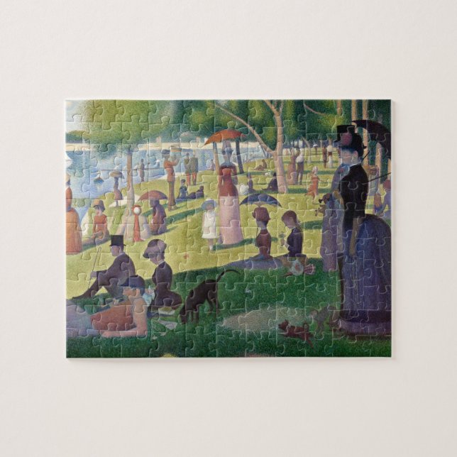 Sunday Afternoon Seurat Neo Impressionist Painting Jigsaw Puzzle (Horizontal)