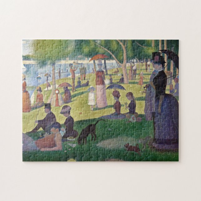 Sunday Afternoon Seurat Neo Impressionist Painting Jigsaw Puzzle (Horizontal)