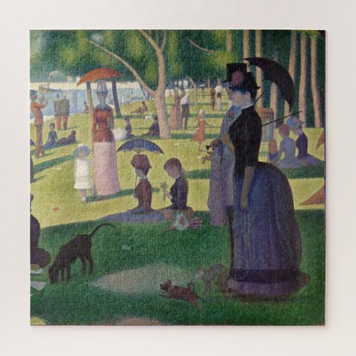 Sunday Afternoon Seurat Neo Impressionist Painting Jigsaw Puzzle