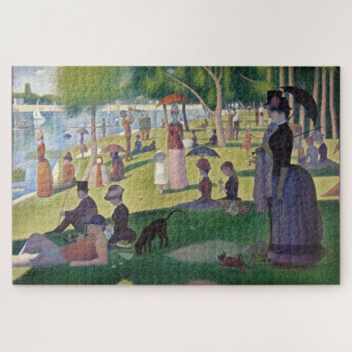 Sunday Afternoon Seurat Neo Impressionist Painting Jigsaw Puzzle
