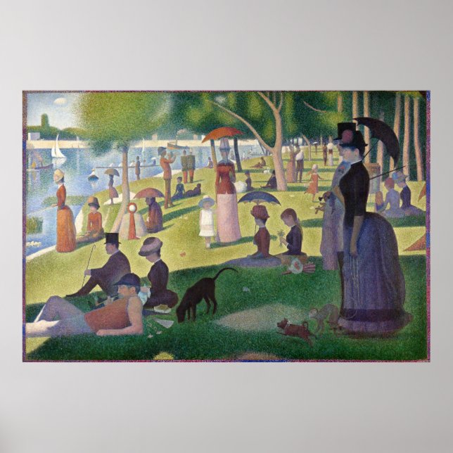 Sunday Afternoon Seurat Neo Impressionist Painting Poster (Front)