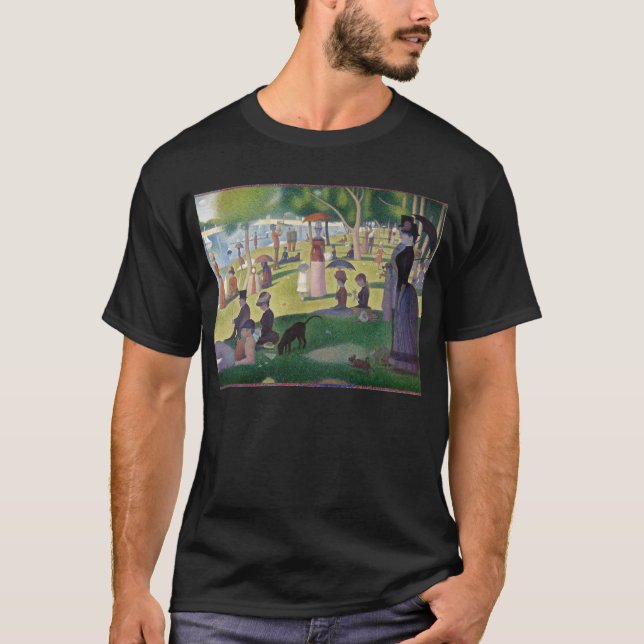 Sunday Afternoon Seurat Neo Impressionist Painting T-Shirt (Front)
