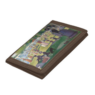 Sunday Afternoon Seurat Neo Impressionist Painting Tri-fold Wallet