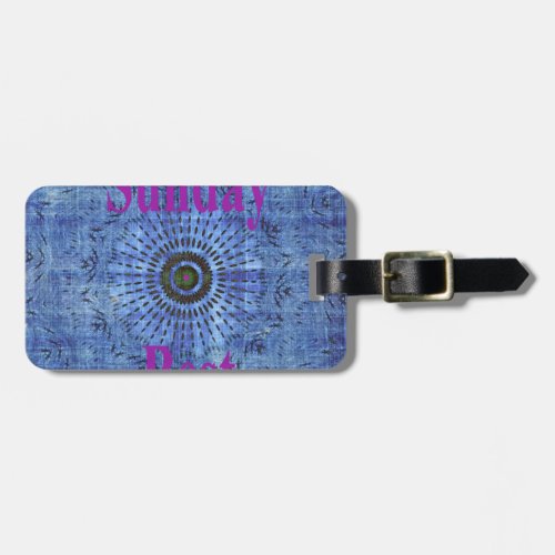 Sunday Best Denim_Inspired Abstract Art Design Luggage Tag