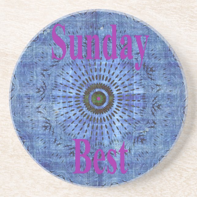 Sunday Best Sandstone Coaster (Front)