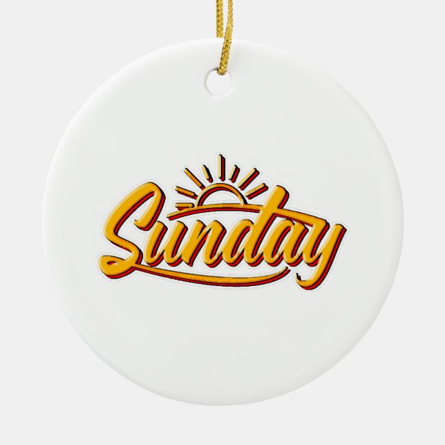 SUNDAY BEST SUMMER CERAMIC ORNAMENT (Front)