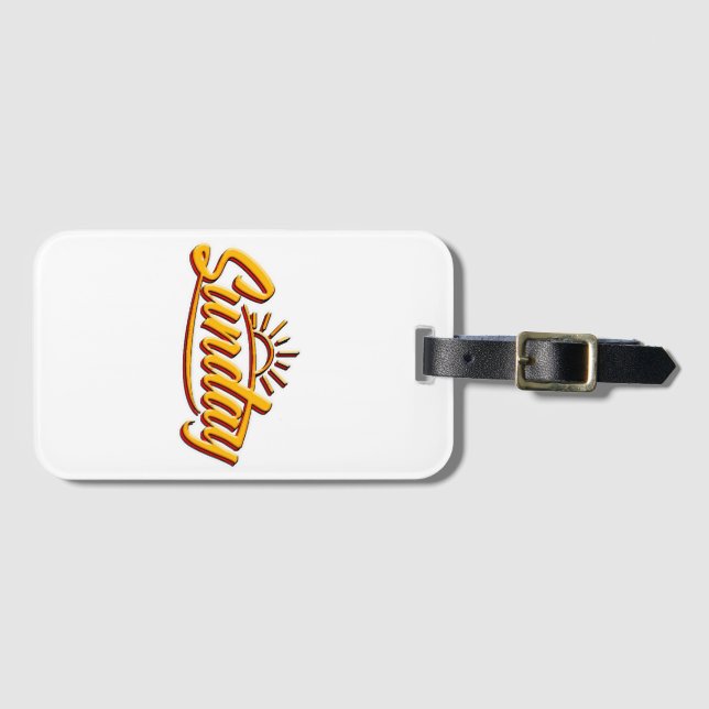 SUNDAY BEST SUMMER LUGGAGE TAG (Front Horizontal)