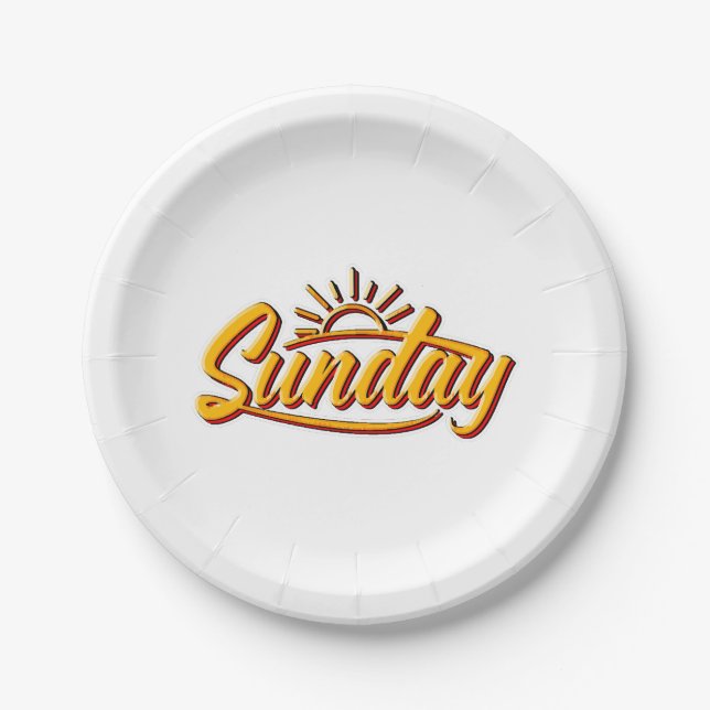 SUNDAY BEST SUMMER PAPER PLATES (Front)