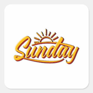 SUNDAY BEST SUMMER SQUARE STICKER