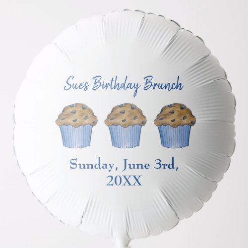 Sunday Breakfast Brunch Party Blueberry Muffin Balloon