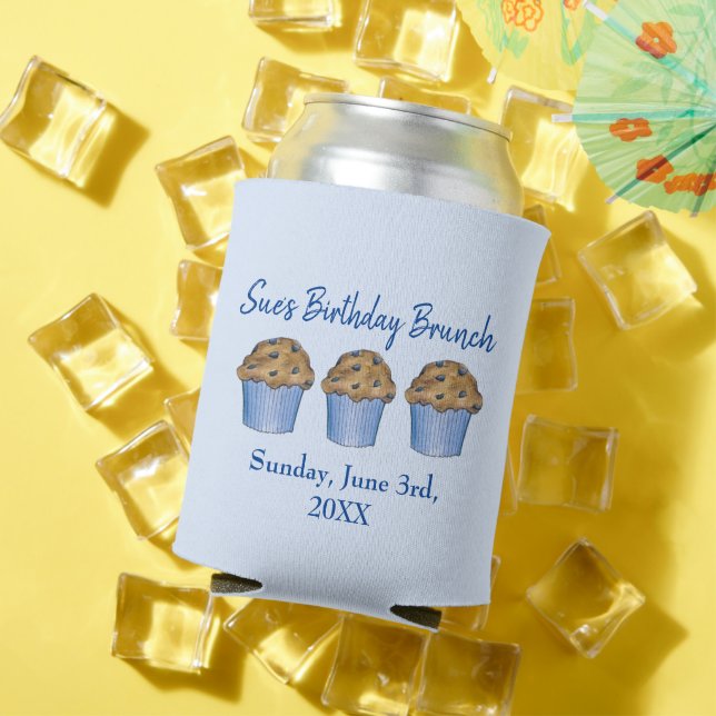 Sunday Breakfast Brunch Party Blueberry Muffin Can Cooler (In Situ Summer)