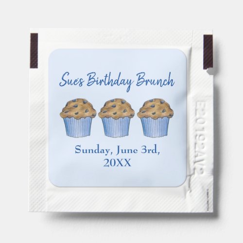 Sunday Breakfast Brunch Party Blueberry Muffin Hand Sanitizer Packet