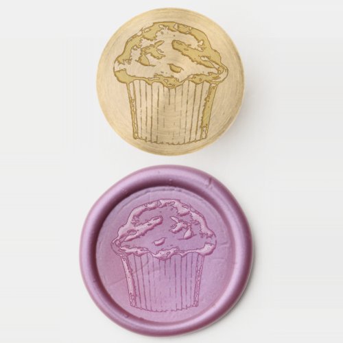 Sunday Breakfast Brunch Party Blueberry Muffin Wax Seal Stamp