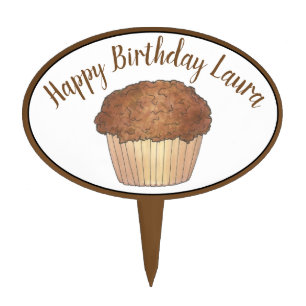 Sunday Breakfast Brunch Streusel Crumb Muffin Cake Topper